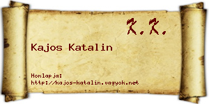 Kajos Katalin névjegykártya