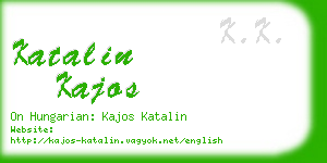 katalin kajos business card